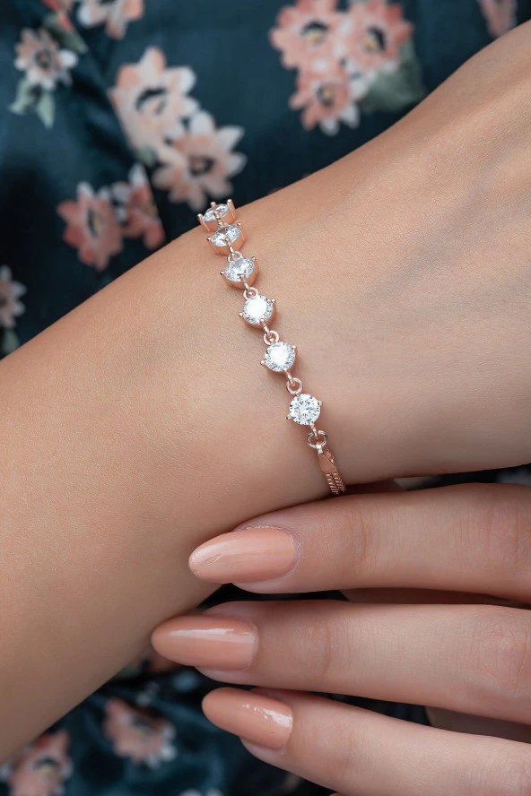 925 Ayar Papatya Kadın Gümüş Bileklik ürün görseli