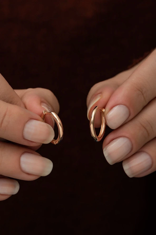 925 Ayar 15 mm Halka Küpe Kadın Gümüş Küpe ürün görseli