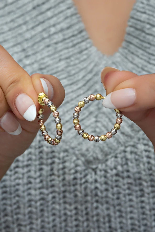 925 Ayar Gümüş 20 Mm Minik Dorika Toplu Halka Küpe ürün görseli