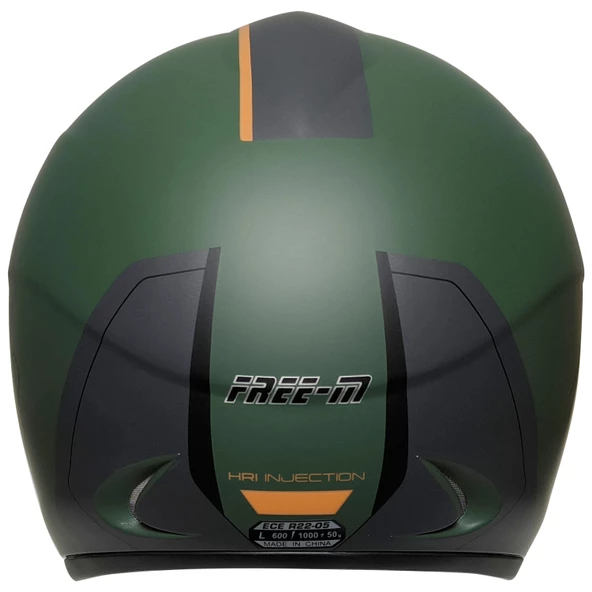 FREE-M 601 CARGO MAT YEŞİL KASK (SİYAH CAMLI) - 4
