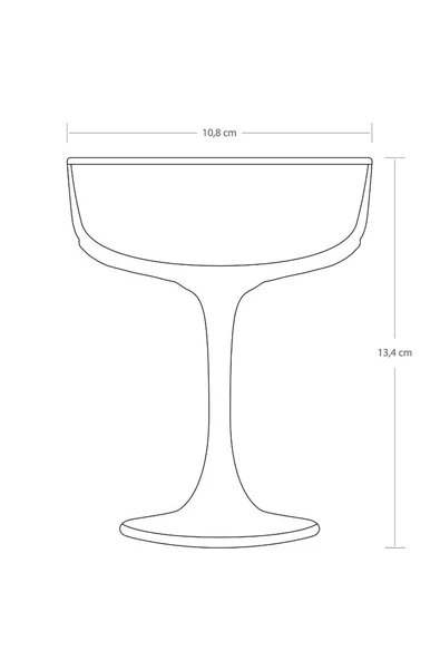 Paşabahçe Estrella 4'lü Martini Kokteyl Kadeh 1204339 440454 235 cc - Resim 4