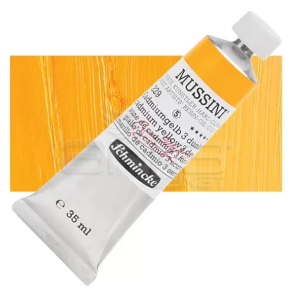 Mussini 35ml Yağlı Boya Seri:5 No:229 Cadmium Yellow 3 Deep