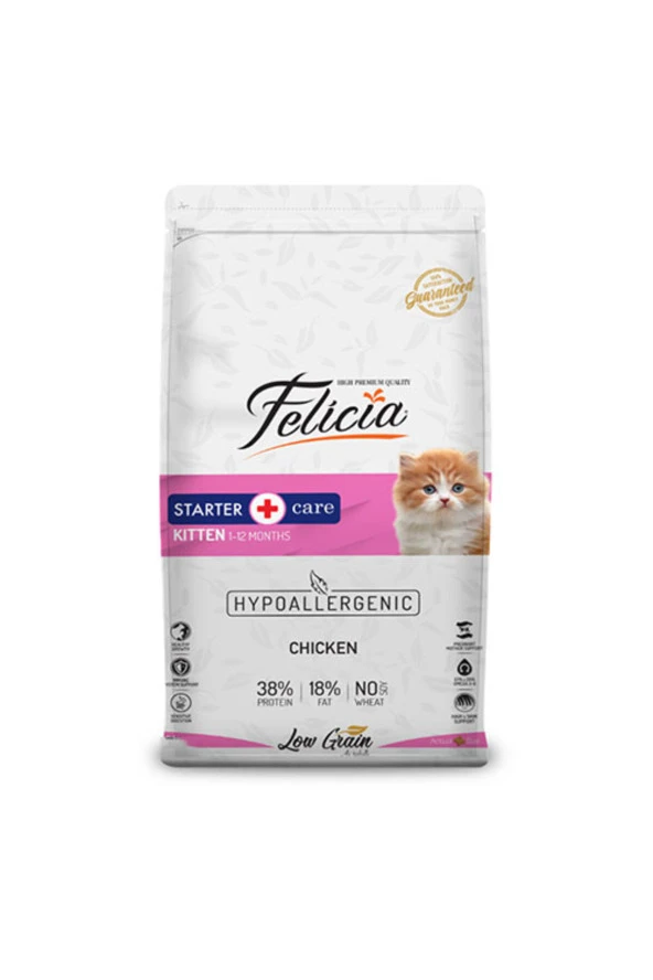 Felicia 2 Kg Yavru Tavuklu Az Tahıllı HypoAllergenic Kedi Maması