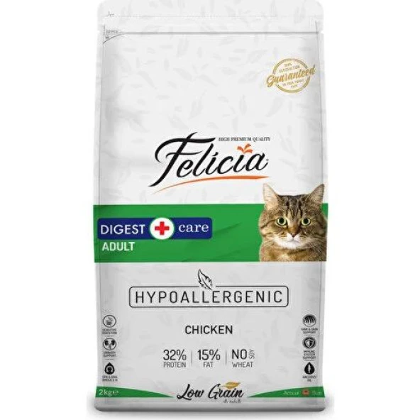 Felicia 2 Kg Yetişkin Tavuklu Az Tahıllı HypoAllergenic Kedi Maması