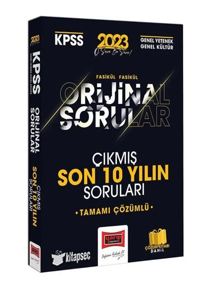 2023 KPSS Genel Yetenek Genel Kültür ORİJİNAL Çıkmış Sorular Son 10 Yıl Çözümlü Yargı Yayınları