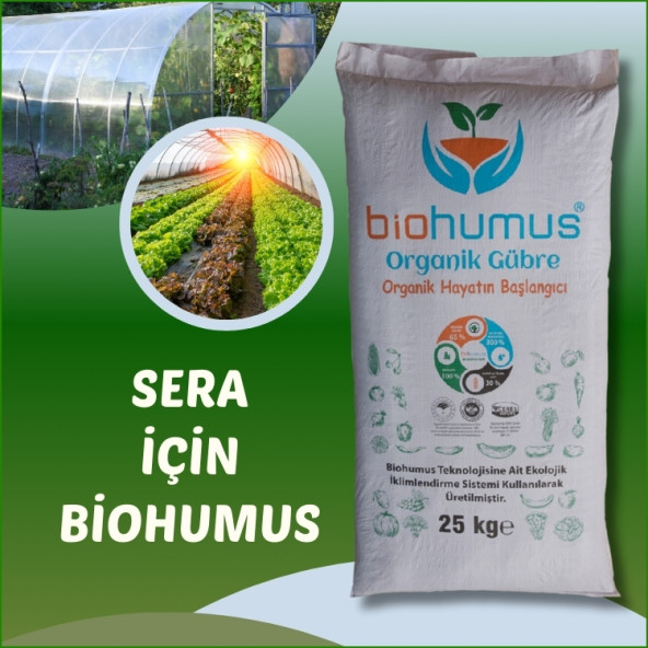 SERA için, Biohumus Organik gübre, Kök geliştirici, toprak düzenleyici, bitki besleyici 25 Kg