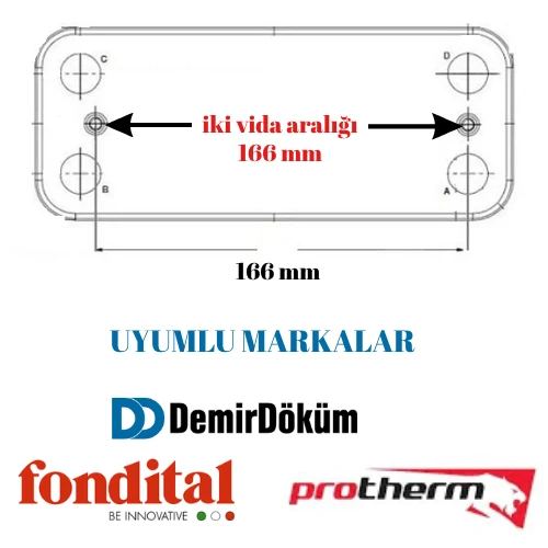 PLAKALI EŞANJÖR CONDEVO ADEN NEVA NİTRON 12 PLAKA 166 MM - Resim 4