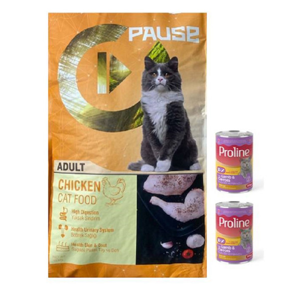 Pause Tavuklu ( Chicken ) Yetişkin Kedi Maması 15 Kg + Konserve Hediyeli