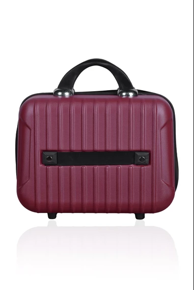 Polo&Sky Class Model Vişne Renk Abs Makyaj Çantası El Valizi - 4
