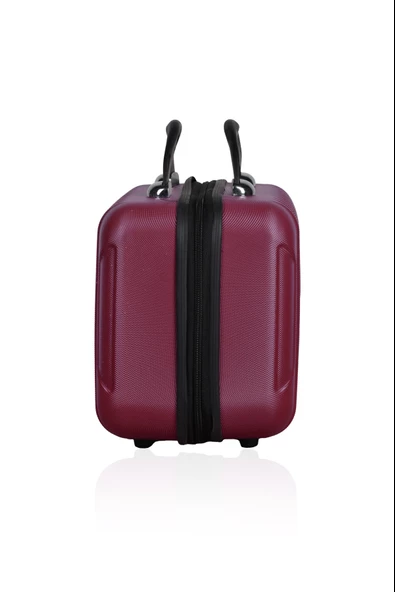 Polo&Sky Class Model Vişne Renk Abs Makyaj Çantası El Valizi - 3