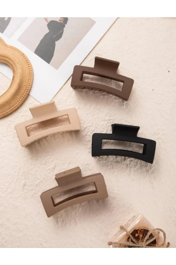 Mandal Toka 4 Adet Kahverengi Kare Mandal Toka - 2