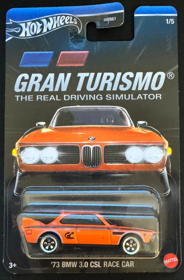 Hot Wheels Gran Turismo '73 BMW 3.0 CSL Race Car HRV63