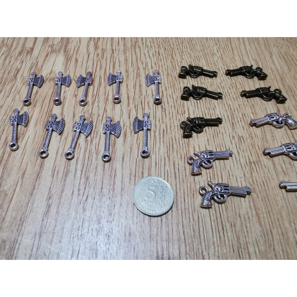 minyatür balta Ve Tabancalar 20 Tane. Lot - 3