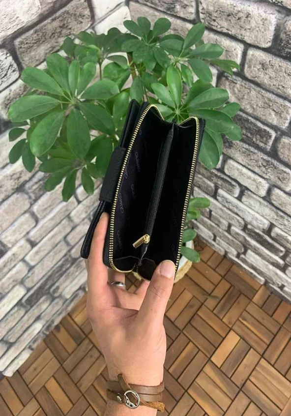 Guard Siyah Fermuarlı ve Deri Patlı El Portföyü - GRD2403XW22208 - Resim 3