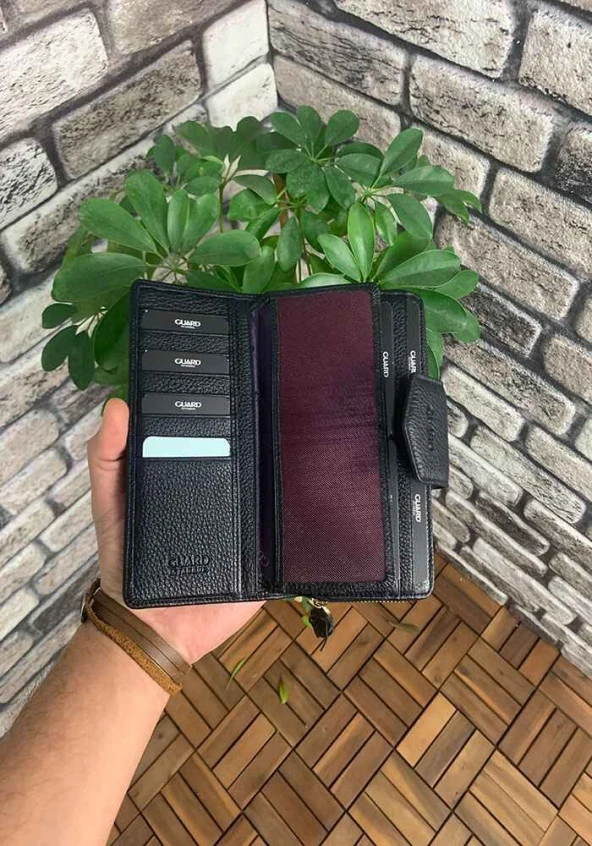 Guard Siyah Fermuarlı ve Deri Patlı El Portföyü - GRD2403XW22208 - Resim 4