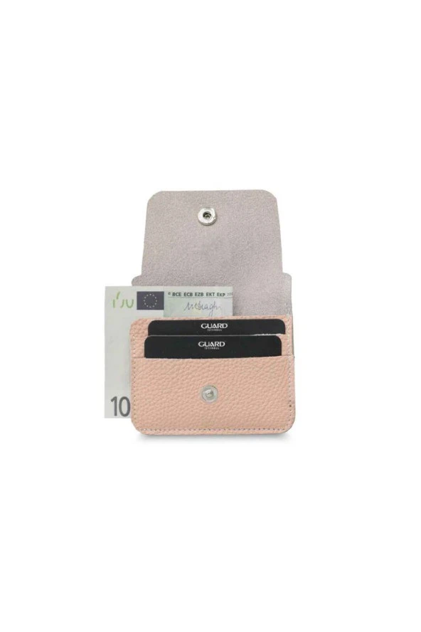 Guard Pudra  Kağıt Para Bölmeli Mini Deri Kartlık - GRD2403XW22344 - 2