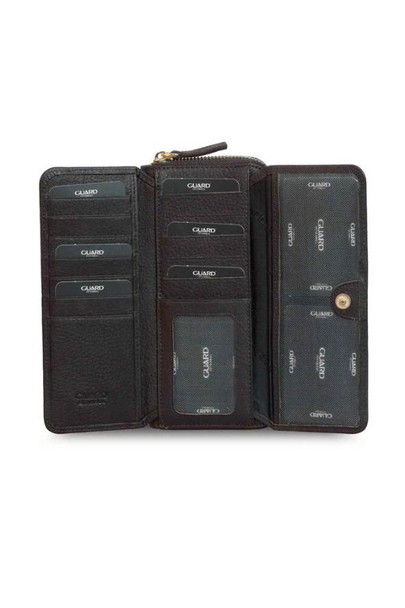 Guard Mat Kahverengi Deri Bayan Cüzdanı - GRD2403XW22337 - Resim 3