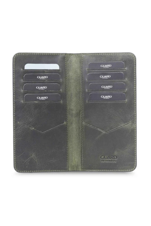 Guard Antik Yeşil  Telefon Girişli El Portföyü - GRD2403XW22469 - Resim 2