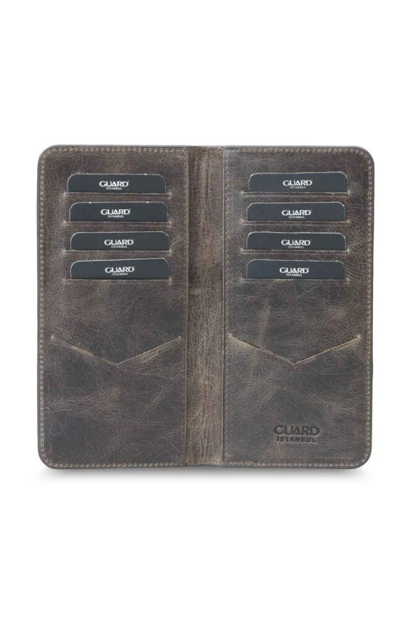 Guard Antik Kahverengi Telefon Girişli El Portföyü - GRD2403XW22470 - Resim 2