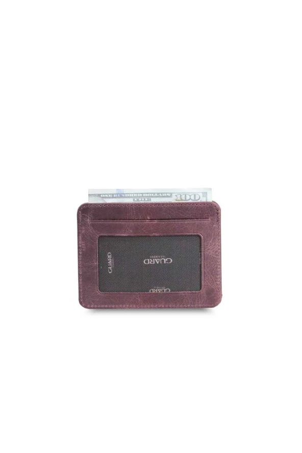 Guard Dikey Crazy Bordo Deri Kartlık - GRD2403XW22452 - 2