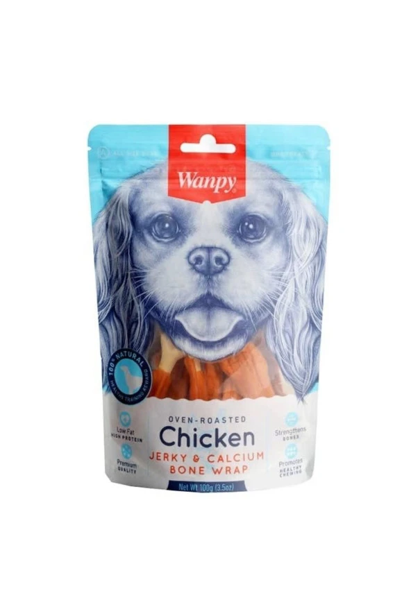 Wanpy Kalsiyumlu Gerçek Tavuk 100 gr CE-16H Köpek Ödülü