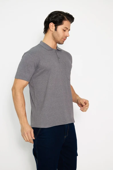 Orange Safety Koyu Gri Kısa Kol Polo Yaka T-Shirt - 5