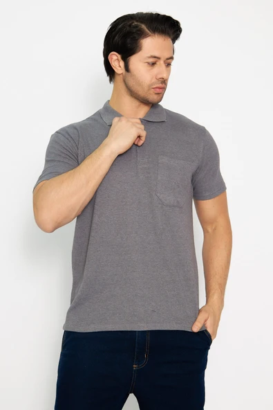 Orange Safety Koyu Gri Kısa Kol Polo Yaka T-Shirt - 4