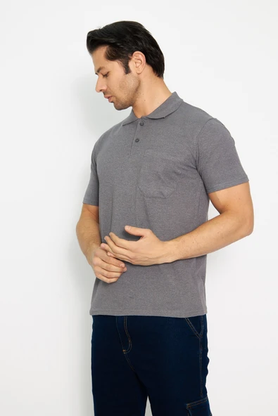 Orange Safety Koyu Gri Kısa Kol Polo Yaka T-Shirt - 3