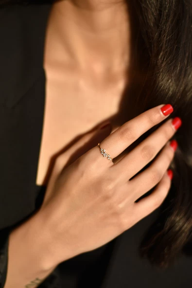 ÇG Yzk162 Çiçek Model Yüzük - 2