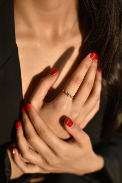 ÇG Yzk162 Çiçek Model Yüzük - 3