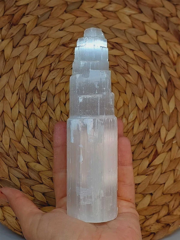 Selenit Taşı Kule 15cm ürün görseli