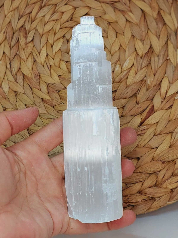 Selenit Taşı Kule 15cm - Resim 3