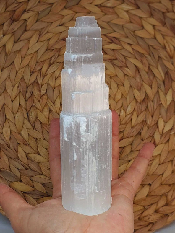 Selenit Taşı Kule 15cm - Resim 4