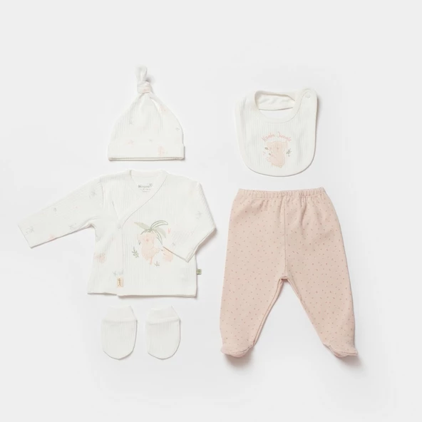 Bibaby Biorganic Koala Jungle 5'Li Hastane Çıkış Seti 62325 Pembe