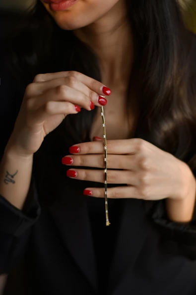 ÇG Blk378 Düz Taşlı Altın Bileklik - 2