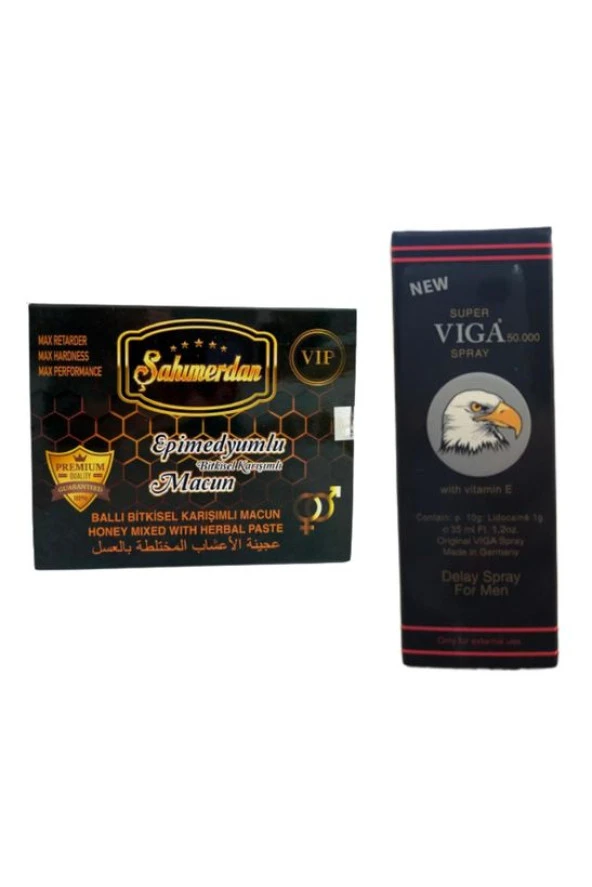 ŞAHMERDAN STİCK BİTKİSEL MACUN + SÜPER V I G A GEÇİKTİRİCİ SPREY