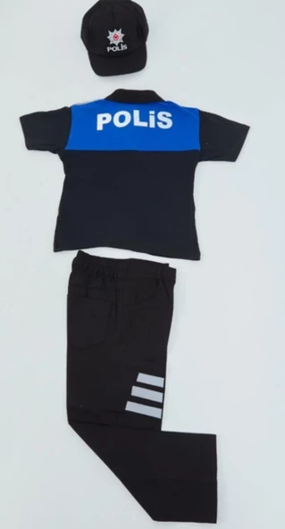 Uğur Böceği Çocuk Polo Yaka Kısa Kol Polis Takımı Toplum Mavi - 2