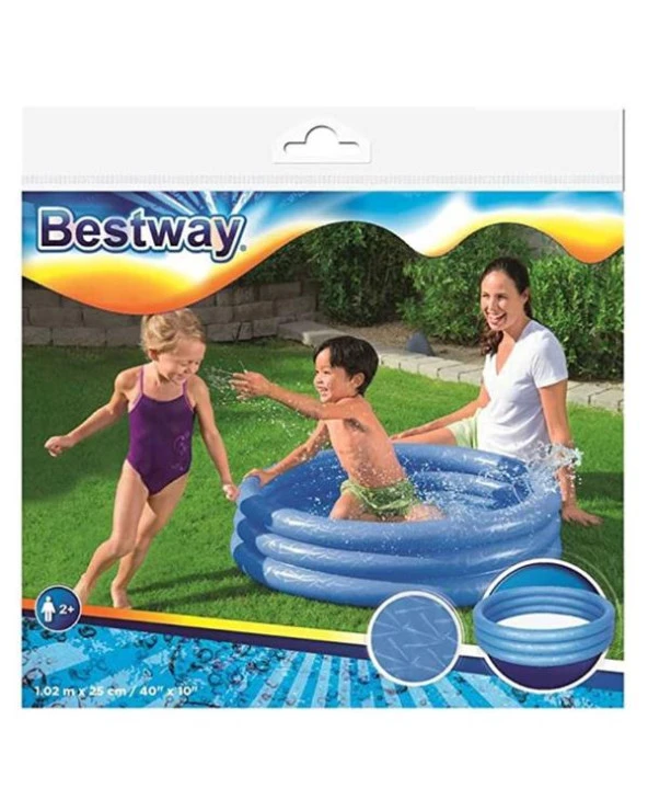 Bestway Renkli Şişme Çocuk Havuzu Mavi 102x25cm
