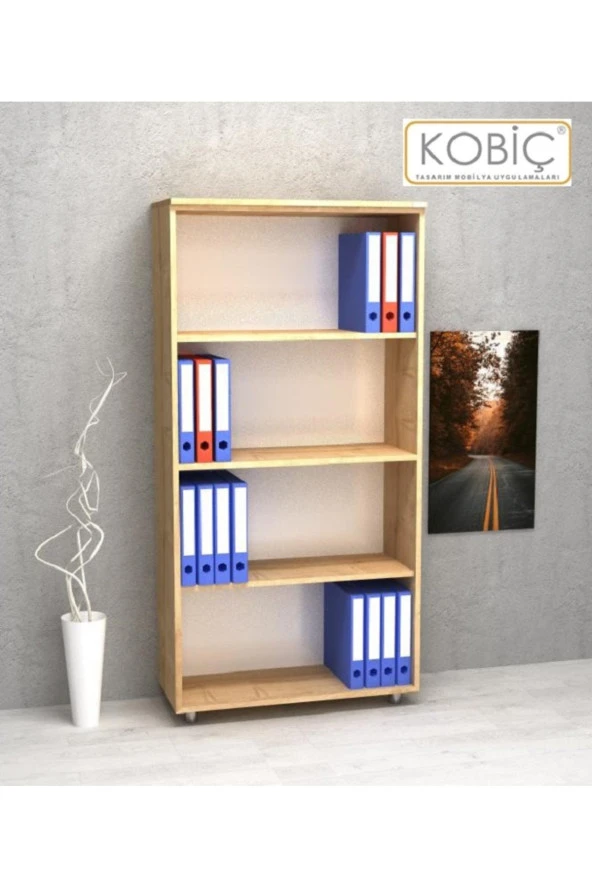 Kobiç Dosya Dolabı Açık Raflı 70X35X150 Cm (Meşe) - 2