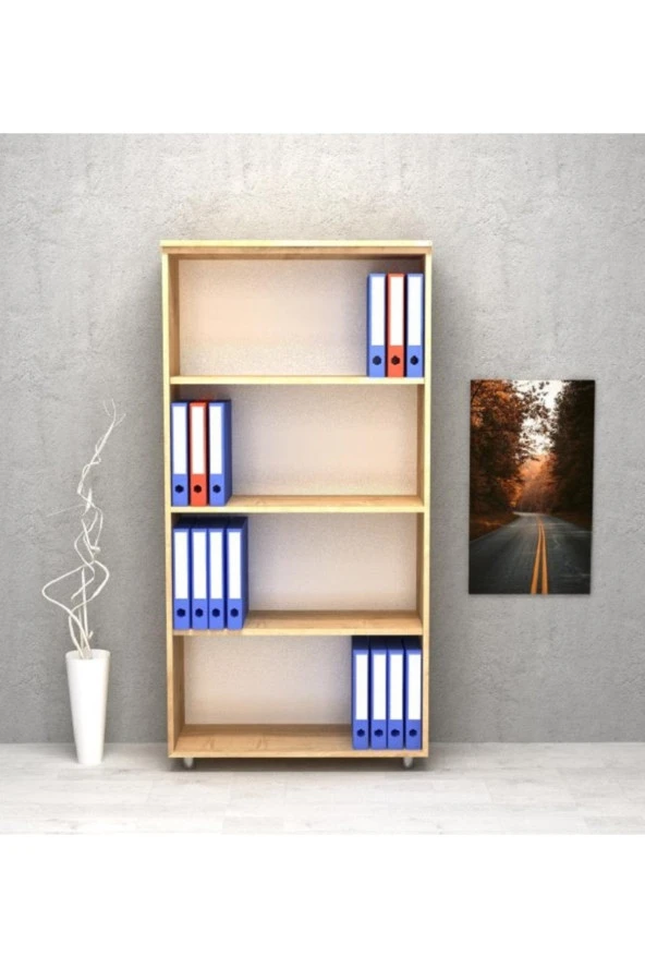 Kobiç Dosya Dolabı Açık Raflı 70X35X150 Cm (Meşe) - 3