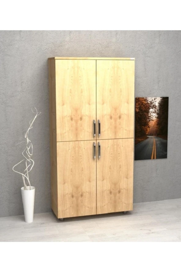 Kobiç Dosya Dolabı Tam Kapak 80X35X150 Cm (Meşe) - 2