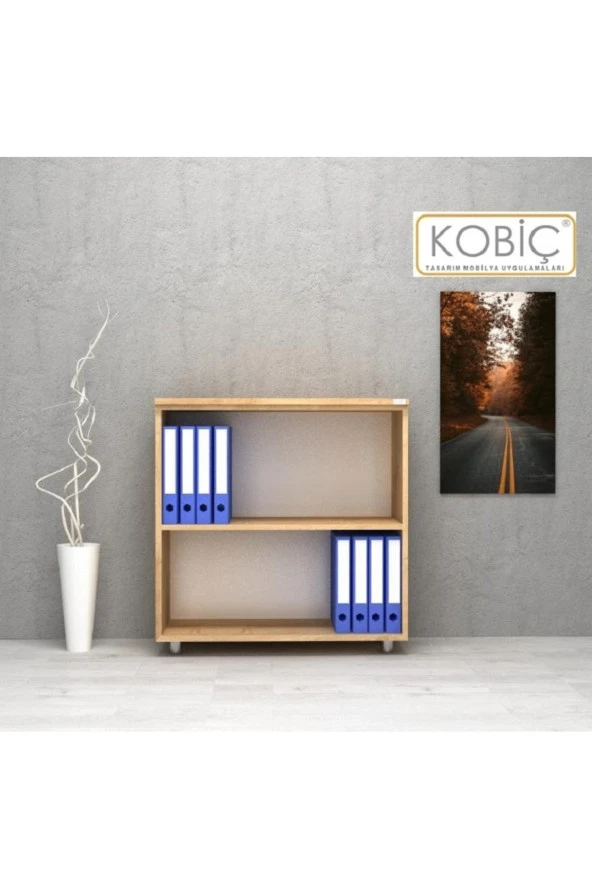 Kobiç Dosya Dolabı Açık Raflı 80X35X80 Cm (Meşe)