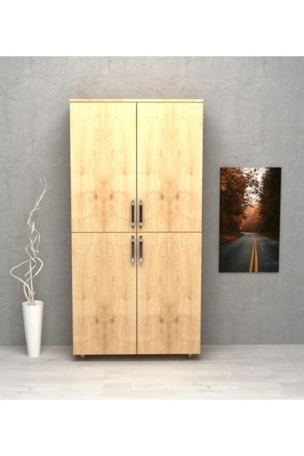 Kobiç Dosya Dolabı Tam Kapak 80X35X150 Cm (Meşe) - 3
