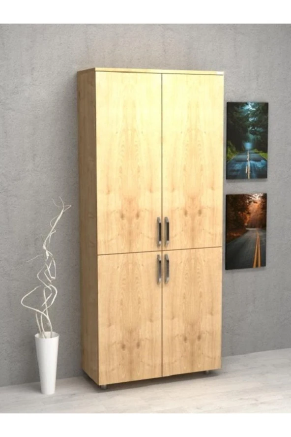Kobiç Dosya Dolabı Tam Kapak 80X35X185 Cm (Meşe) - 2
