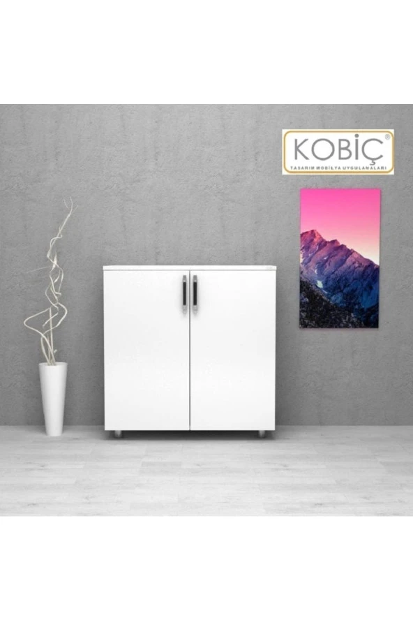 Kobiç Dosya Dolabı Tam Kapak 80X35X80 Cm (Beyaz) - 3
