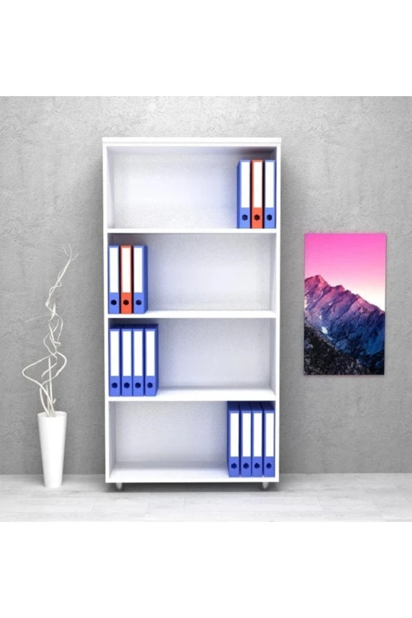 Kobiç Dosya Dolabı Açık Raflı 80X35X150 Cm (Beyaz) - 2