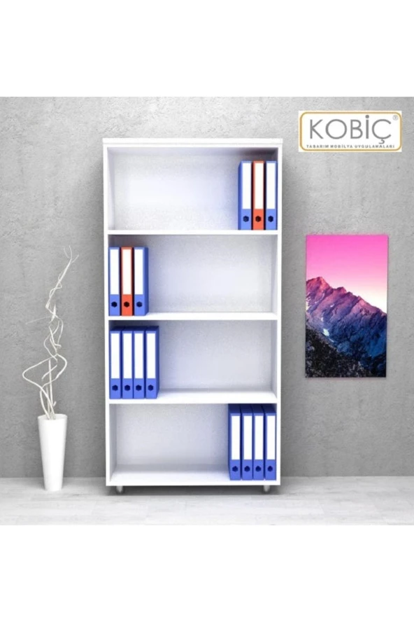 Kobiç Dosya Dolabı Açık Raflı 80X35X150 Cm (Beyaz) - 3