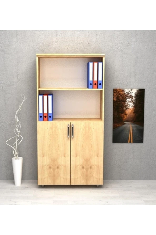 Kobiç Dosya Dolabı Yarım Kapak 80X35X150 Cm (Meşe) - 3