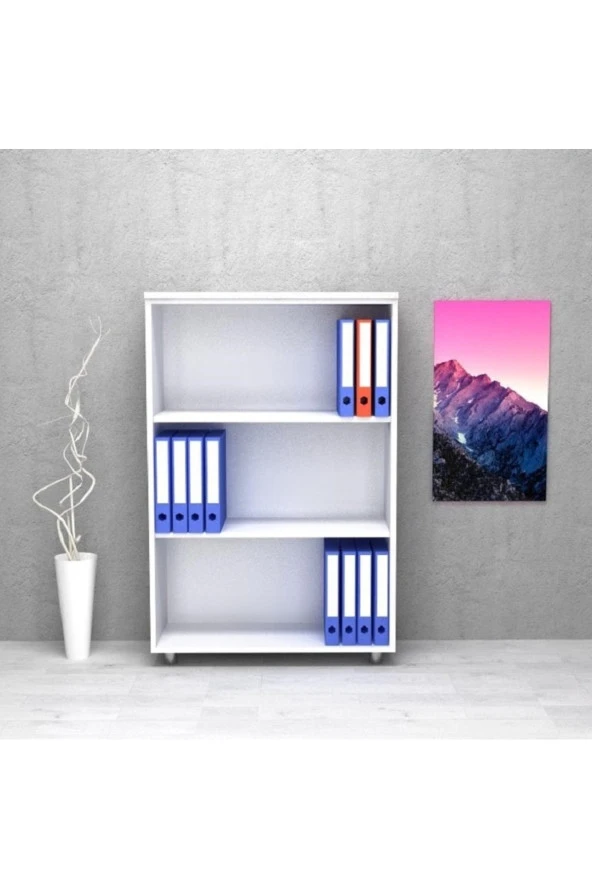 Kobiç Dosya Dolabı Açık Raflı 80X35X115 Cm (Beyaz) - 3