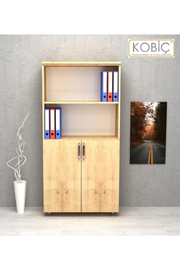 Kobiç Dosya Dolabı Yarım Kapak 80X35X150 Cm (Meşe) - 4